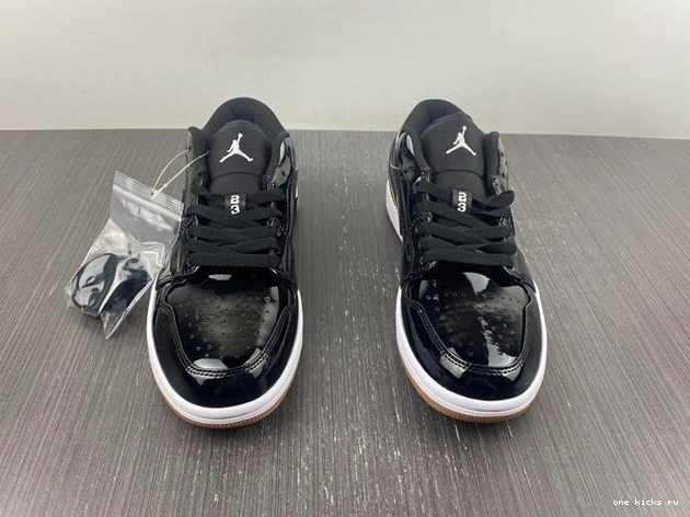 Chep Onekick Patent Retro Durable 3726 Jordan1 554723- Black Gold 1014